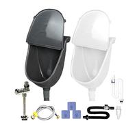 Orinal de pared con tapa - Desviador de de drenaje ajustable a prueba de fugas | Cubierta de urinario montada al aire libre para garaje para vehículos domésticos, camping, patio, d