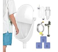 Orinal de pared con tapa, inodoro desechable sin goteo para el hogar, vehículo, camping, jardín y dormitorio, solución portátil y práctica