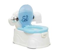 Orinal Moni Omo, respaldo, asas, recipiente extraíble, protección contra salpicaduras, colores:azul