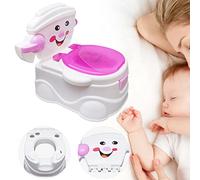 Orinal para bebé con cara sonriente, material de PP, olla de entrenamiento extraíble para niños de 1 a 5 años, soporte antideslizante, antidesbordamiento, asiento de inodoro ajustable en altura