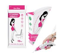 Orinal para mujer, 10 piezas, higiénico, plegable, revestimiento impermeable a prueba de derrames, ayuda de viaje, ideal para camping, retos de movilidad en barcos