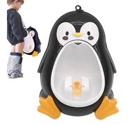 Orinal para niños, orinal de pie para niños, orinario montado en la pared, forma de pingüino ajustable, soporte de entrenamiento para orina para inodoro, jardín de infantes, baños en casa