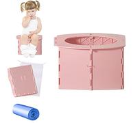 Orinal plegable para bebe,Orinal de Viaje para Niños,Inodoro Infantil Plegable,Orinal portatil infantil plegable,Asiento Inodoro Plegable,Orinal wc infantil (rosado)