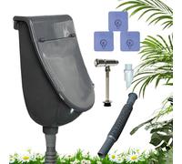 Orinal portátil al aire libre para jardín, inodoro cubierto para gimnasio, dormitorio, camping, uso público, obras de construcción, solución conveniente e higiénica