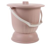 Orinal portátil con tapa, inodoro de plástico de 4,5 litros para personas mayores y discapacitados, cubo ligero para uso doméstico, solución nocturna fácil de limpiar