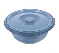 Orinal portátil con tapa para ancianos, adultos y niños, maceta con asa, 28 x 28 x 13 cm, PVC, para uso doméstico, viajes, hospital