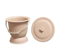 Orinal portátil para adultos, base alta y tapa sellada, inodoro de plástico para niños y niñas, ideal para uso doméstico, perfecto para personas mayores y mujeres, apto para viajes, fácil de limpiar
