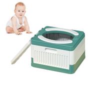 Orinal portátil para niños, ligero, a prueba de salpicaduras, seguro para viajes, multifuncional, plegable, suministros de viaje cuadrados para senderismo, excursiones, camping, Lambo