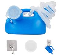 Orinales portátiles para hombres, botella de orinal a prueba de derrames, reutilizable, botella de orina masculina para camping, inodoro, grueso, orinal para hombre, 2000 ml, tubo largo de 63 pulgadas