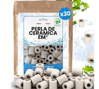 orinko - 30 microesferas de cerámica EM® - Mejora la calidad del agua - Reduce la cal - Apto para lavadora y para 2 decantadores, botellas, calabazas, cafetera, hervidores