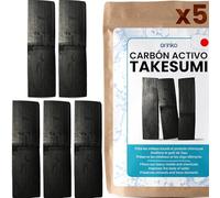 ORINKO® Binchotan orgánico carbón activado agua x5 - Filtración natural potente hasta 2,5 l/palo - Takesumi de bambú japonés - Purificador ecológico para jarra, fuente, botella