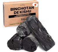 ORINKO® Carbón Activado Binchotan de Kishu x4 - Filtro Natural para Purificar hasta 2L de Agua en Jarras y Botellas - Carbón Vegetal Binchotan Ecológico Reutilizable - Calidad Japonesa