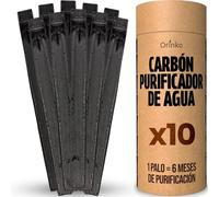 ORINKO® Carbón Activado Takesumi x10 - Filtro Natural para Purificar hasta 1L de Agua en Jarras y Botellas - Carbón Vegetal Binchotan Ecológico Reutilizable - Calidad Japonesa