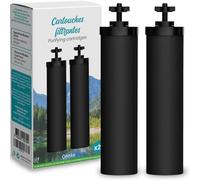 ORINKO® Cartuchos Filtrantes de Agua por Gravedad x2 - Filtros Repuesto de Carbono Activo para Purificadores de Agua - Compatible con Berkey, Waterdrop, Ecofiltro - Ideal para Camping y Uso Doméstico