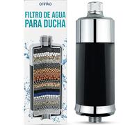 ORINKO Filtro de ducha anticloro, filtro de agua de ducha elimina metales pesados y bacterias, cartucho 45400 L, suavizador de agua para ducha, compatible con manguera flexible, piel y cabello