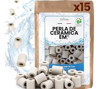 orinko® Perlas de Cerámica EM Grises x15 - Pastillas Naturales para Reducir Cal en el Agua - Cerámica Mineral para Jarras y Botellas Filtrantes - Alternativa Sostenible sin Plástico