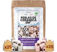 ORINKO® Perlas de Cerámica EM Grises x25 y Rosas x35 - Pastillas Naturales para Reducir Cal en el Agua - Cerámica Mineral para Jarras y Botellas Filtrantes - Alternativa Sostenible sin Plástico