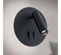 ORION Aplique LED Lenny con 2 fuentes de luz, negro
