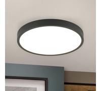 ORION Bully Plafón LED en negro, 3.000 K, Ø24cm