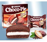 Orion Choco Pie 360g - 12 Pastelitos con Chocolate y Relleno de Marshmallow (Dark Cacao)