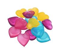 ORION Cubitos de hielo coloridos de plástico para cubitos de hielo, 20 unidades, reutilizables, diseño de corazón