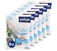 Orion - Deshumidificador granulado 450 g x 6 gránulos de recambio para absorber la humedad, cloruro de calcio, paquete de recambio universal con fragancia contra la humedad
