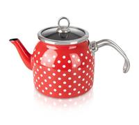 orion group Hervidor de agua esmaltado de 1,1 l, hervidor de agua clásico con tapa, apto para todo tipo de fuegos, hervidor de agua esmaltado apto para lavavajillas, esmalte saludable