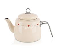 orion group Hervidor de agua esmaltado de 1,6 l - Hervidor de agua clásico con tapa - Apto para todo tipo de fuegos - Hervidor de agua esmaltado apto para lavavajillas - Hecho de esmalte saludable