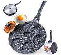 orion group Sartén para los Ojos (diámetro de 27 cm, para 7 Huevos | para inducción, con Revestimiento Antiadherente)