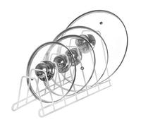 orion group - Soporte para tapas de cacerolas, sartenes, 6 tapas, armario de cocina, ollas, color blanco