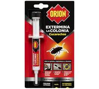 Orion - Jeringa Mata Cucarachas, Elimina el Nido y Colonia, Formato Gel de Alta Atracción, Eficacia profesional, Aplicación grietas, rendijas y zócalos, Acción Prolongada - Jeringa 10g