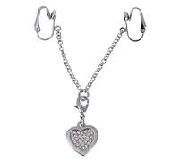 Joya íntima con corazón de estrás (plata)