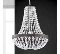 ORION Lámpara colgante Andara, cadenas de cristal Ø 40cm