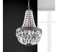 ORION Lámpara colgante Arila, cadenas de cristal, Ø 25 cm