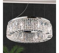 ORION Lámpara colgante de cristal Ring 80 cm cromo