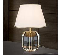 ORION Lámpara de mesa Alexis con cristal oro/crema