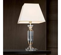 ORION Lámpara de mesa Pokal con cristal oro/crema