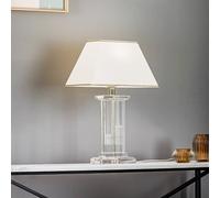 ORION Lámpara de mesa Veronique, pie ancho, crema/oro