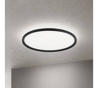 ORION lámpara LED de techo Kant, Ø 60 cm, negro, CCT, metal/plástico