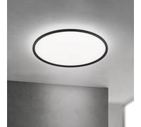 ORION lámpara LED de techo Kant, Ø 80 cm, negro, CCT, metal/plástico