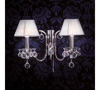 ORION Lámpara pared Diseño de cristal plateada 2 brazos True