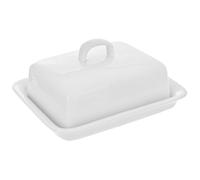 Orion - Mantequera con tapa de cerámica blanca - Bandeja de mantequilla - Mantequilleras - Recipiente para mantequilla - Recipiente para mantequilla - Recipiente para mantequilla - Mantequilla