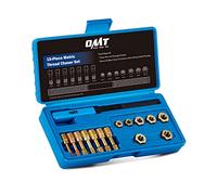 Orion Motor Tech 15 Piezas Juego de Cazadores de Rosca Métrica, Juego de Reparación de Roscas Incluye 7 Machos, 7 Terrajas y 1 Lima de Roscas, Tamaños M6 M8 M10 M12 con Estuche