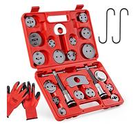 Orion Motor Tech 24 Piezas Reposicionador de Pistones de Freno para Reparación de Frenos Herramientas para Reposicionar el Pistón de Freno al Camibar Discos Kit de Herramientas para Automóviles