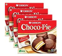 ORION Pastel de chocolate, galletas suaves con revestimiento de chocolate, paquete de 4 x 12 piezas