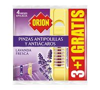 Orion Pinzas Antipolillas Aroma Lavanda Fresca Pinza Unidades, Amarillo, 3+1 Unidades
