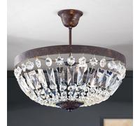 ORION Plafón Arila, cadenas de cristal, Ø 40 cm