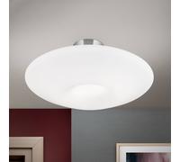 ORION Plafón Blanc, cristal opalino, níquel mate