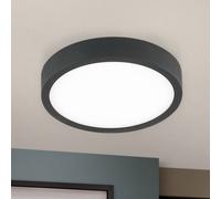 ORION Plafón LED Bully en negro, 3.000 K, Ø14cm