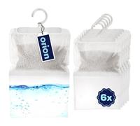 Orion Set de deshumidificadores de 400 g x 6 - Deshumidificador granulado con aroma a limón - Caja absorbente de humedad contra olores y moho para baño, cocina, sótano, caravana